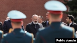 Russia - Armenian Prime Minister Nikol Pashinian attends a military parade in Moscow, May 9, 2023.