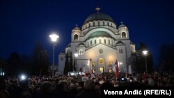 Desničarski protest protiv evropskog plana za Kosovo u Beogradu