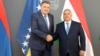 Republika Srpska President Milorad Dodik (left) meets in Budapest with Hungarian Prime Minister Viktor Orban on October 2.