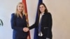 Ministarka za evropske integracije Maida Gorčević i šefica Delegacije EU u Podgorici Kristina Oana Popa