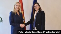 Ministarka za evropske integracije Maida Gorčević i šefica Delegacije EU u Podgorici Kristina Oana Popa