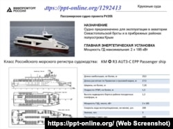 Презентация Минпромторгом России пассажирского судна проекта PV20S для акватории Севастопольской бухты и прибрежных районов Крыма