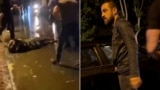 Georgia - grabs from video of plain-clothes men attacking protesters - May 3 - screen grab