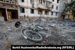 The Russian-occupied city of Vuhledar in Ukraine's Donetsk region (file photo)
