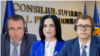 Candidații în Consiliul Suprem al Procurorilor care au participat la interviurile repetate. De la stânga la dreapta: Anatol Gîrbu, Cristina Gladkov și Vitalie Codreanu.