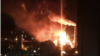 Пожар в Туапсе после атаки беспилотников 