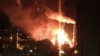 Пожар на нефтеперерабатывающем заводе в Туапсе после одного из ударов беспилотников