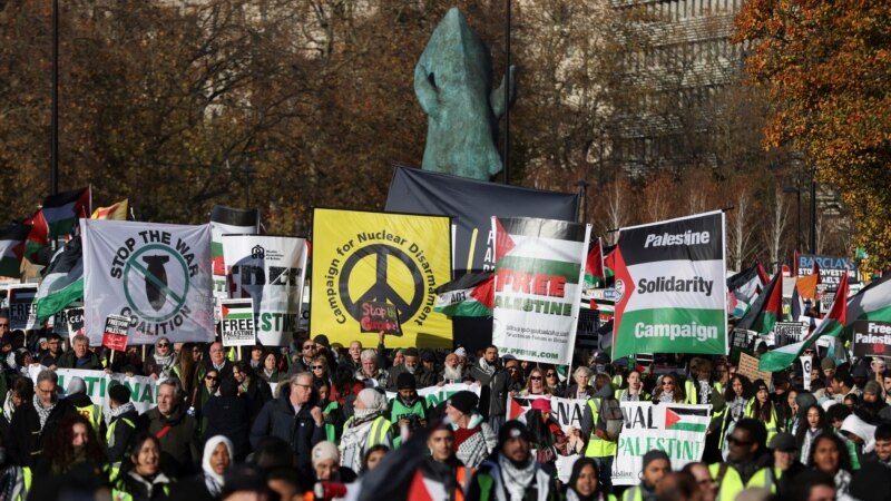 Desetine hiljada na skupu u Londonu tražile produženje primirja u Gazi