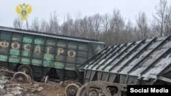 На місці сходження вагонів із рейок, Рязанська область, Росія, 11 листопада 2023 року