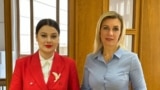 Natalia Parasca, lidera partidului Renaștere, la o întâlnire la Moscova în august 2024 cu purtătoarea de cuvânt a ministerului de Externe rus, Maria Zaharova