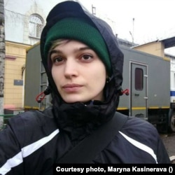 Maryna Kasinerava, a Belarusian human rights defender with Dissidentby (file photo)