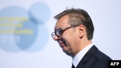 Predsednik Srbije, Aleksandar Vučić, dolazi na Samit Evropske političke zajednice u Granadi, Španija, 5. oktobar 2023.
