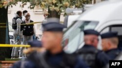 Франция, Аррас. Полиция на месте нападения на сотрудников муниципальной школы. 13 октября 2023 года 