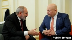 France - Armenian Prime Minister Nikol Pashinian meets International Criminal Court prosecutor Karim Khan, Paris, November 10, 2023.