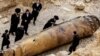 لاشه موشک شلیک شده توسط ایران در نزدیکی بحرالمیت