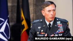 An image shows General David Petraeus attending a press conference at the Ministry of Defense in Berlin, Germany on July 19, 2011.