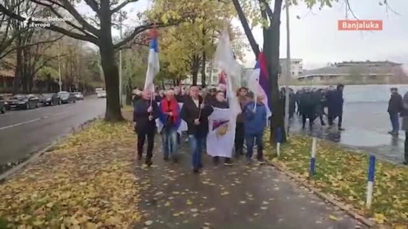 U Banjaluci protest bivših boraca zbog najavljenog obilježavanja Dana državnosti BiH