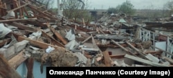 The house of Oleksandr Panchenko's mother-in-law was destroyed by the Russian missile strike.
