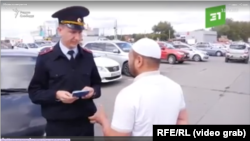 Russian authorities have conducted raids at mosques during the latest crackdown on migrants (video grab)