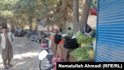 Some street vendors in Talqan city, Takhar province