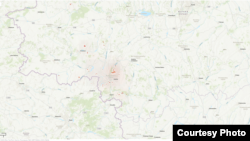 Satelitske slike na kojima se prikazuju izvori toplote. Na lijevoj slici je stanje 5. augusta. Ukrajina je počela napad 6. augusta.