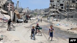 گوشه یی از شهر ویران شدهٔ غزه 