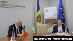 Ministrul Agriculturii și Industriei Alimentare, Vladimir Bolea și omologul său ucrainean, Mykola Solski la Chișinău, 6 mai, 2023