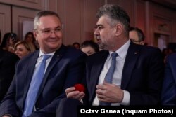 Liderul PNL, Nicolae Ciucă, alături de cel al PSD, Marcel Ciolacu.