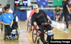 Iulian, la o competiție de boccia din Seul, Coreea de Sud.