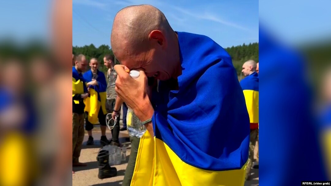 Prizonier ucrainean de război revenit din Russia pe 24 august 2024.