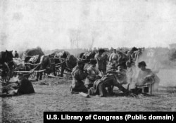 A Russian camp during the war with Japan