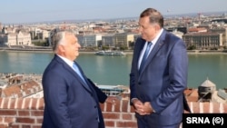 Premijer Mađarske Viktor Orban i predsjednik Republike Srpske Milorad Dodik sastali su se treći put ove godine, Budimpešta, 02. oktobar 2023. godine