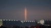 Три російські ракети, запущені проти України з Бєлгородської області Росії, видно на світанку в Харкові, 9 березня 2023 року