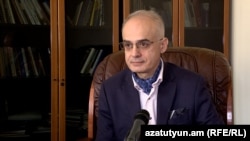 Armenia - Levon Zurabian, deputy chairman of the Armenian National Congress opposition party, is interviewed by RFE/RL, Yerevan, January 25, 2024.