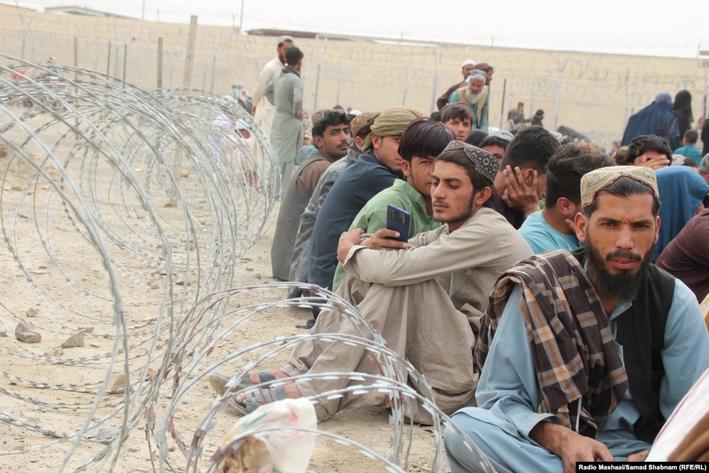 Afghan refugees stay at holding camps for verification near the Afghan border in Chaman, Pakistan, on November 2, 2023.