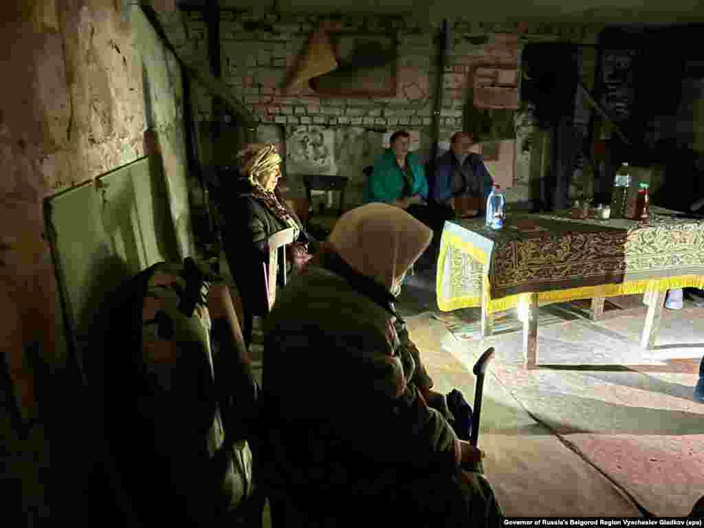 Elderly people wait inside a bomb shelter in Shebekino.&nbsp; The strikes on Russian territory came amid a wave of recent attacks on Ukraine. On June 1, a Russian missile killed at least three people, including a 9-year-old girl and her mother in Kyiv.&nbsp;