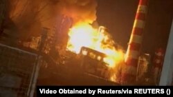 აფეთქება დრონებით შეტევის შედეგად. საილუსტრაციო ფოტო არქივიდან.