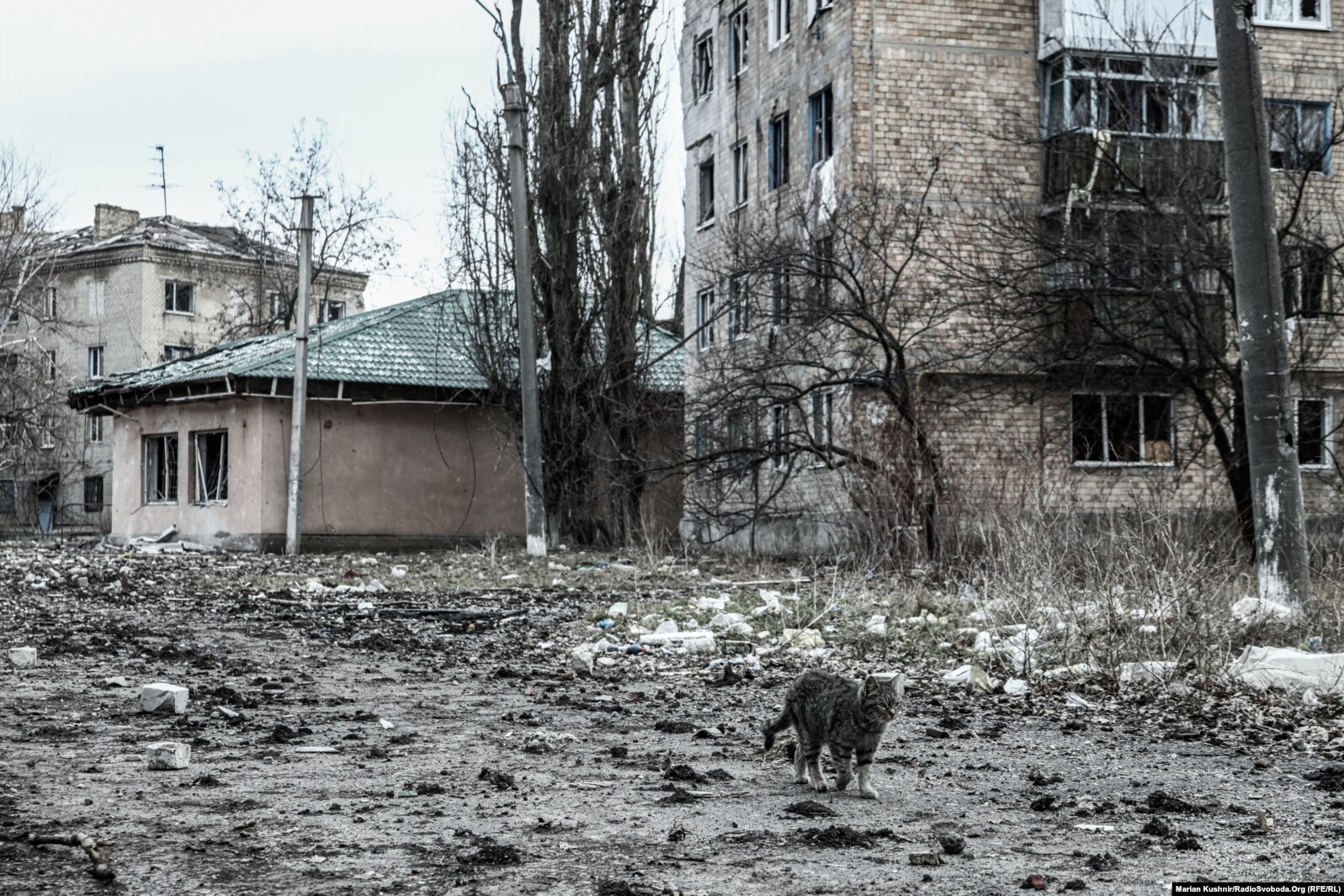 В Авдіївці розбита майже кожна будівля. Фото: 10 березня 2023 року