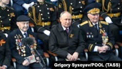 Președintele Rusiei, Vladimir Putin, participă la o paradă de Ziua Victoriei organizată în Piața Roșie pentru a marca 78 de ani de la victoria asupra Germaniei naziste în cel de-al Doilea Război Mondial, Moscova, 9 mai 2023.