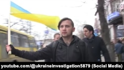 Активист Геннадий Афанасьев. Митинг 8 марта 2014 года в Симферополе