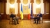 Президент України Володимир Зеленський і президент Румунії Клаус Йоганніс (праворуч). Бухарест, 10 жовтня 2023 року 