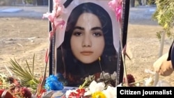 Family and friends convened at Armita Garavand's grave to honor the memory of the 17-year-old, who died on October 29. 
