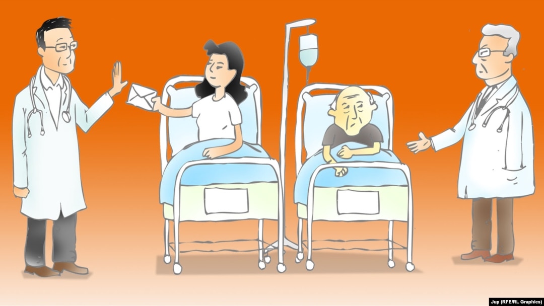 Mita în spital e o boală grea și de lungă durată cu care se confruntă sistemul medical românesc. Totuși, în ultimii ani – spun doctori și pacienți deopotrivă – fenomenul a început să se amelioreze. Ilustrație de Jup.
