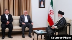 دیدار اسماعیل هنیه، رئیس دفتر سیاسی حماس، با علی خامنه‌ای، خرداد ۱۴۰۲