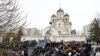 RUSSIA-NAVALNY/FUNERAL, A hearse, which reportedly transports a coffin with the body of Russian opposition politician Alexei Navalny