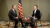 Старший советник госсекретаря США по переговорам на Кавказе Луис Боно дает интервью ведущему Азатутюн ТВ Карлену Асланяну