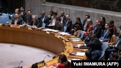 Засідання Ради Безпеки ООН щодо Гази в штаб-квартирі ООН у Нью-Йорку 8 грудня 2023 року