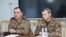Armenia - Eduard Asrian (left), chief of the Armenian army's General Staff vizits an army corps deployed along the border with Azerbaijan, January 9, 2024.