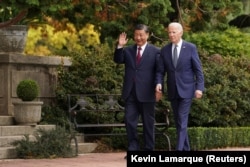 Президент США Джо Байден та лідер Китаю Сі Цзіньпін під час зустрічі в Каліфорнії 15 листопада 2023 року. Однією з головних тем їхніх переговорів був саме Тайвань