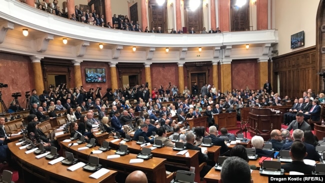 Skupština Srbije rasravlja o izboru nove Vlade četiri i po meseca od vanrednih parlamentarnih izbora, 1. maj 2024.